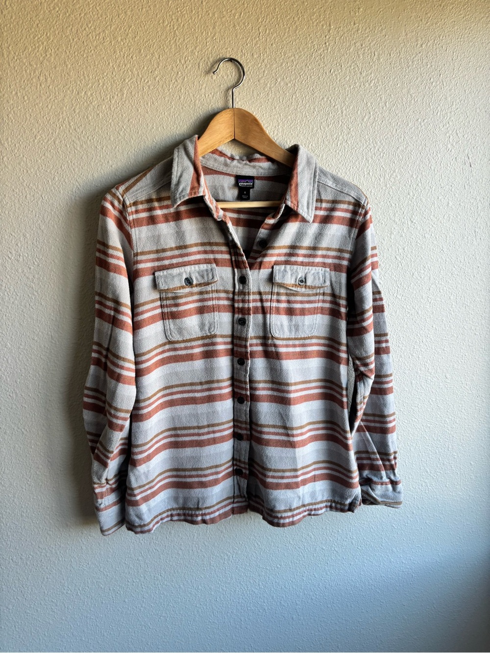 Patagonia Rust Stripe Flannel Shirt